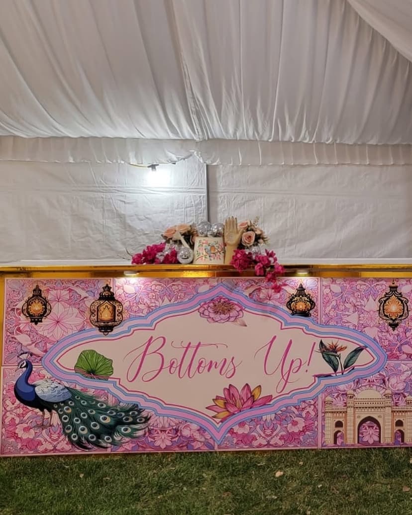 Intricate botanical dance floor wrap